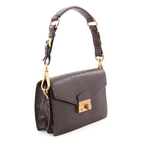 prada flap sound bag pebbled leather tweed small black|Prada Soft Sound Small Leather Shoulder Bag With Charms.